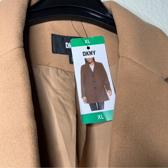 DKNY Women's Walker Wool Camel Coat Size XL - Picture 8 of 11